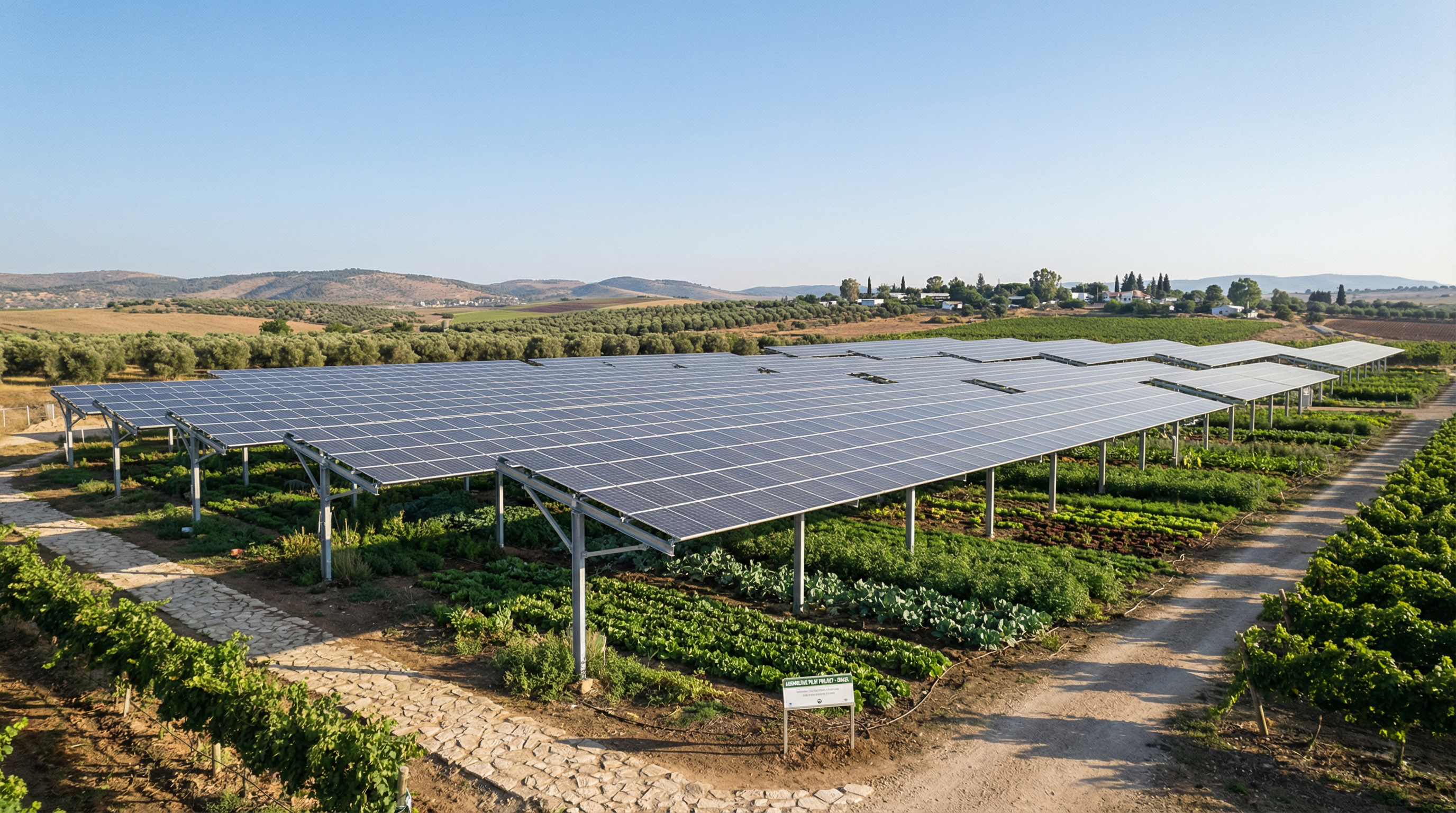 מערכת סולארית על קרקע חקלאית